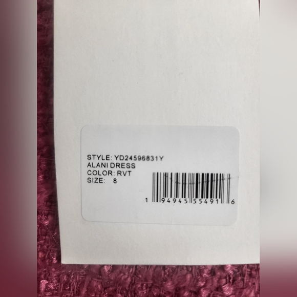 NEW Likely Alani Dress Size 8 Red Violet Short Sleeve Pink Tweed Wool Mini Dress - Picture 7 of 17